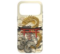 Dragon and Nine Tailed Fox Japanese Mythology Art Print Case for iPhone 17 Pro Max