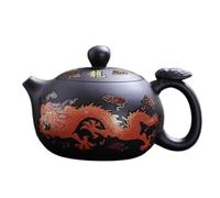 Teapot Dragon and Phoenix Chengxiang Boiling Water Changes Color for Teapot Purple Sand Xishi Fengming Teapot Tea Pot (Color : Red, Size : A)