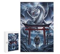 Dragon And Soldier Torii - Decorative Jigsaw for Grown-Ups, 1000 PCS, Holiday-Season Gift, for Mindful Indoor Entertainment