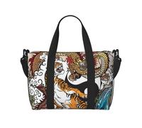 Dragon and Tiger Duffel Bags for Traveling - Lightweight Oxford Personal Item Travel Bags for Women, Ideal Gym Bags for Men