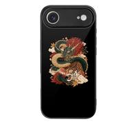 Dragon And Tiger Glass Case Compatible for IPhone17 Series | Shockproof Phone Cover,Glass Phone Case Compatible for iPhone 17/Air/Pro/Pro Max