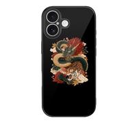 Dragon And Tiger Glass Case Compatible for IPhone17 Series | Shockproof Phone Cover,Glass Phone Case Compatible for iPhone 17/Air/Pro/Pro Max