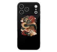 Dragon And Tiger Glass Case Compatible for IPhone17 Series | Shockproof Phone Cover,Glass Phone Case Compatible for iPhone 17/Air/Pro/Pro Max