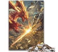 Dragon And Warrior Jigsaws 1000 Pieces for Adults,Challenging Game And Family Play for Is Ideal As A Gift for The Whole Family (50x75cm)