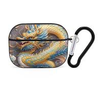 Dragon Art AirPod Pro Case, Anti Scratch Hard PC Cover with Keychain, AirPod Pro 2nd/1st Case Accessories for Women Men, Black-Style