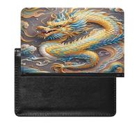 Dragon Art Passport Holder Passport Cover Protector Essentials with Credit Card Slots for Women Men