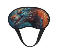 Dragon Art Sleep Mask for Side Sleeper Eye Mask for Sleeping Light Blocking Sleep Eye Mask for Women Men Adjustable Elastic Strap Travel Nap Blackout Eye Shade Cover