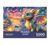 Dragon at Dawn 1000 Piece Adults Puzzle Kids Age Games Puzzle Game Difficult Impossible Challenging & Brainteasing 52x38cm/1000pcs