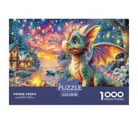 Dragon at Dawn Challenging & Brainteasing Puzzle: Cute Baby Dragon Portrait for Adults & Kids Age 12 Years Up 52x38cm/1000pcs