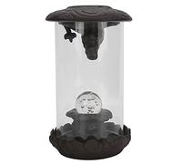 Dragon Backflow Incense Burner, Red Porcelain Creative LED Light Windshield Waterfall Incense Burner Holder, LED Ball Mountain Tower Censer Home Decor