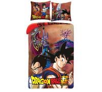 Dragon Ball Super Bedding Set, Reversible Duvet Cover 140 x 200 cm and Pillowcase, Polyester