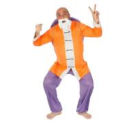 Dragon Ball Costume Muten Roshi 4pcs Orange Purple - L