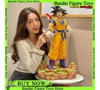 Dragon Ball Dream Super Saiyan Son Goku Somersault Cloud Standing Collection Action Figure Statue Anime Model Ornaments Toy Gift With Base 32cm