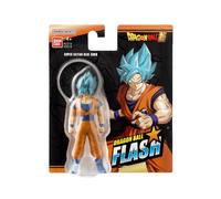 DRAGON BALL Flash Series Super Saiyan Blue Goku Anime Figure | 4'' Tall SS Blue Goku Action Figure | Super Merch Contains Collectible Coin Manga