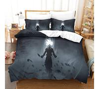 Dragon Ball Goku Duvet Cover Set With Pillowcases Cozy Quilt Cover Three-piece Set in Brushed Microfiber For Men Women And Kids Soft Hypoallergenic 3D Printed Bedding Set Single（135x200cm）