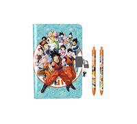 Dragon Ball-Set Gift Journal and Pens, Gift Box, Writing Set, Journal with Lock, Multicoloured, Official Product (CyP Brands), multicoloured, Estandar, Dragon Ball Daily Set and 2 Pens