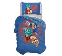 Dragon Ball Single Duvet Cover Set, 100% Cotton, Single Duvet Cover Set, Duvet Cover + Pillowcase, Bedding for the Bedroom, Official Product, Does Not Contain Fitted Sheet
