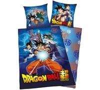 Herding DRAGONBALL SUPER Bedding Set, Reversible Motif, Duvet Cover 135 x 200 cm, Pillow Case 80 x 80 cm, Cotton/Renforcé