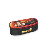 Dragon Ball Super - Official Dragon Ball Oval School Case, Ideal for Storing Stationery, with Internal Divider with Elastic Loops and Practical Zip Closure, 22 x 7 H x 9.5 cm, multi-coloured, Dragon