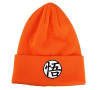 Bioworld Dragon Ball Z Anime Cartoon Symbol Patch Orange Cuffed Beanie, Orange, L