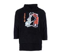 Dragon Ball Z Blanket Hoodie for Men, Soft Velvet Home Hoodie Sweatshirt, Gift for Men and Teenagers, black, S-M