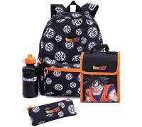 4 Piece Backpack Set Dragon Ball Z Black One Size