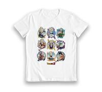 Dragon Ball Z Circle Characters White Kids T-Shirt - 09-10 Year