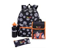 Dragon Ball Z Goku Backpack Set Black/orange (One Size)