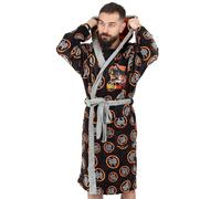Dragon Ball Z Goku Family Symbol MensBlack Bathrobe - Large
