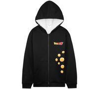 Dragon Ball Z Hoodie for Boys Teens 9-16 Years, Sherpa Fleece Lined Jacket, Zip Up Hooded Sweatshirt, Anime Gifts for Boys (9-10 Years, Black Dragon Ball)