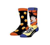 Dragon Ball Z Men's Cotton Socks, 1 Pair of Novelty Socks Vegeta, High and Breathable, Orange, 39-42