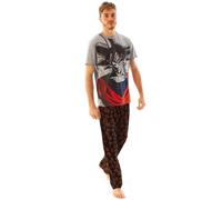 Dragon Ball Z Mens Grey Goku Short Sleeve Long Leg Pyjama Set - X-Large