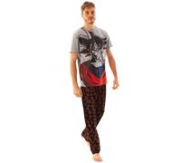 Dragon Ball Z Men's Short Sleeve Long Leg Pyjama Set | Grey | Size: Medium Dragon Ball Z Grey M