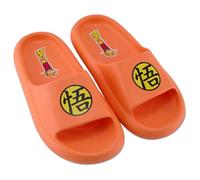 Dragon Ball Z Men's Slides Goku Vegeta Gohan Slip On Comfort Slides, Dbz Orange, 12-13