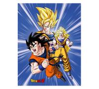 Dragon Ball Z Super Saiyan Fleece Anime Goku Blanket Multicoloured (150Cm X 100Cm)
