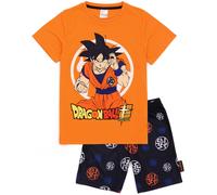 Dragon Ball Z Unisex Kids Orange Goku Short Sleeve Short Leg Pyjama Set - 8-9 Years