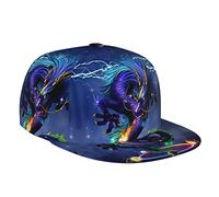 Dragon Baseball Cap Cool Hat Fashion Flat Bill Brim Adjustable Hats Dragon Cap for Men Women