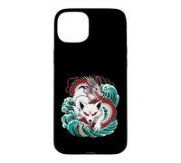 Dragon Battle Japanese Myth Waves Case for iPhone 15 Plus