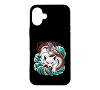 Dragon Battle Japanese Myth Waves Case for iPhone 16 Plus
