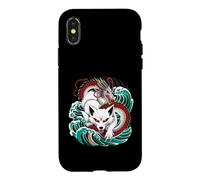 Dragon Battle Japanese Myth Waves Case for iPhone X/XS