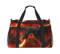 Dragon Battlefield Waterproof Weekender Bags Duffel Bag Large Carry On Hand Luggage Bags Foldable Tote Bag for Travel Sports Gym Dance