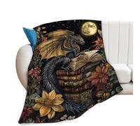 Dragon Blanket, Dragon Book Throw Blanket, Dragons Gifts Blankets Stuff Fleece Flannel Plush for Men Boys Women Girls Lovers Adults Soft Bedding Gift for Sofa Bed Office Home Decor 40"X50"