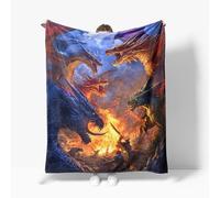 Dragon Blanket Dragons Fleece Throw Blanket Super Soft Warm Cozy Fuzzy Plush Dragon Blanket Gifts for Men Women Girls Boys Kids Teens Room Decor 40"X50"
