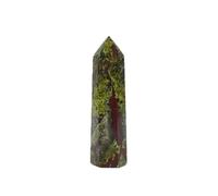 Dragon Blood Stone Crystal Tower, Polished Green and Red Gemstone Point Wand, Obelisk for, Home Décor, Multiple Sizes