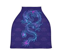 Dragon Blue Art Stretchy Baby Car Seat Cover,Canopy Nursing Covers,Soft Breathable Windproof Scarf Changepad for Winter Infant Breastfeeding Boys