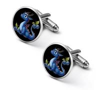 Dragon Blueberry Personalized Cufflinks Vintage Tie Clip Wedding Gifts for Father Grandfather Dad