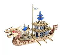 Dragon Boat 3D Wooden Puzzle,for Stem Science Experiment Craft,Encourages Creativity Imagination,Learning Scientific Principles