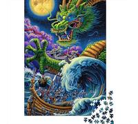 Dragon Boat Fight Jigsaw Puzzles Puzzles for Adults Kids. 1000 Pieces Impossible Challenge Toy Educational Games Home Decoration for Educational Games Gifts 38x26cm/1000pcs
