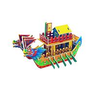 Dragon Boat Puzzle Building Educational for Decoration Birthday Gift Boy Toy double dragon boat
