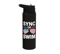 Dragon Boat Racing Paddle Sync Or Swim Stainless Steel Insulated Water Bottle